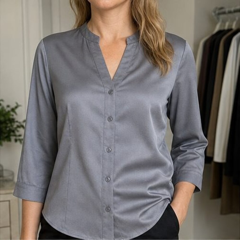 Gray Tunic Blouse - Picture 2 of 6